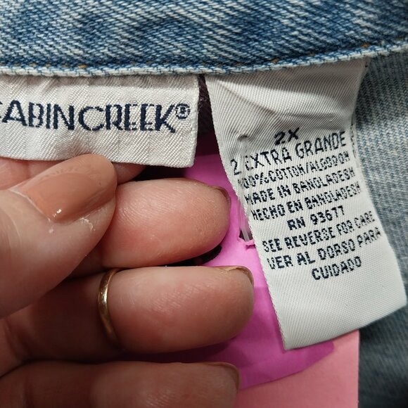 3756 Size 2X Upcycled Cabin Creek Denim Farm Jacket. - Picture 9 of 9